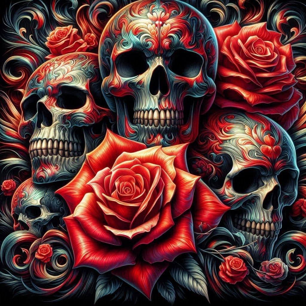 Roses and Skulls